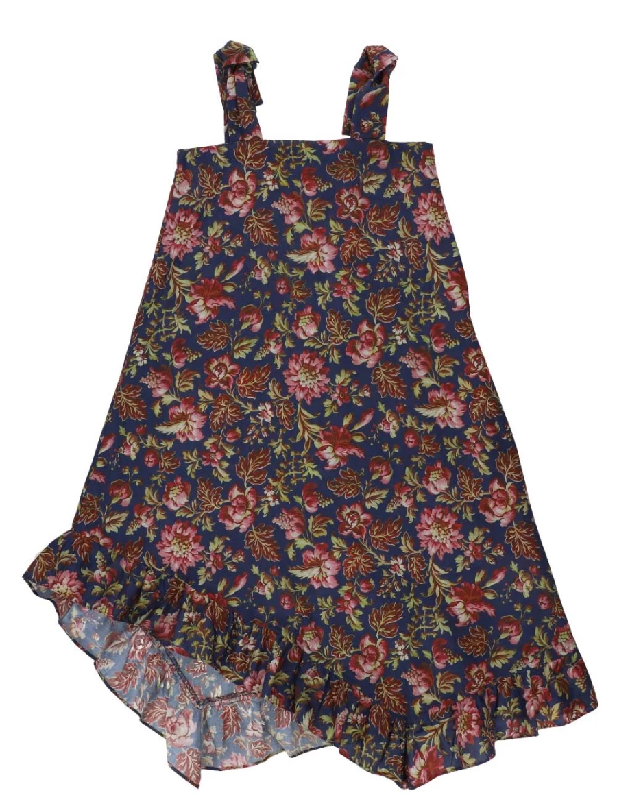 KIDS21 Blue Maggy Dress for Kids - Stylish & Comfortable Girls' Dress