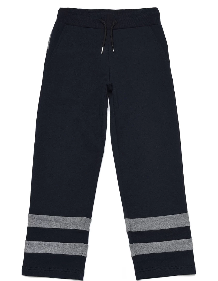 KIDS21 Navy Cotton Sweatpants for Kids with Contrast Stripes - Comfortable Athletic Joggers