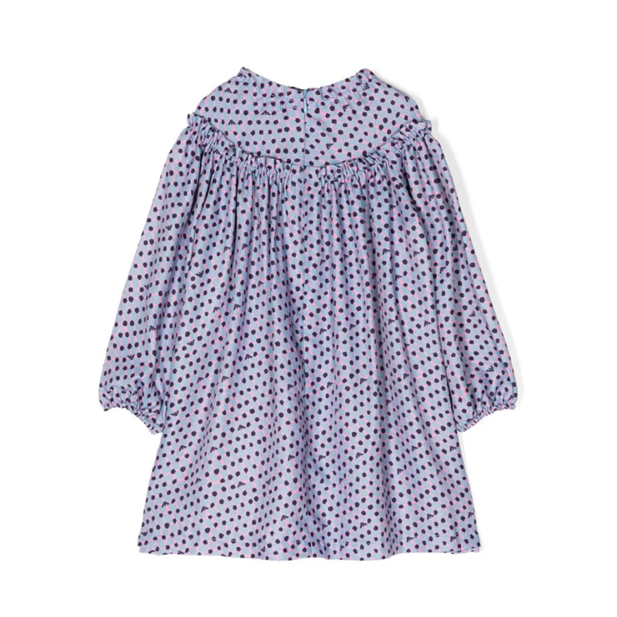 "KIDS21 Purple Puffed Sleeve Dress for Girls - Elegant Ruffle Detail Party Dress"