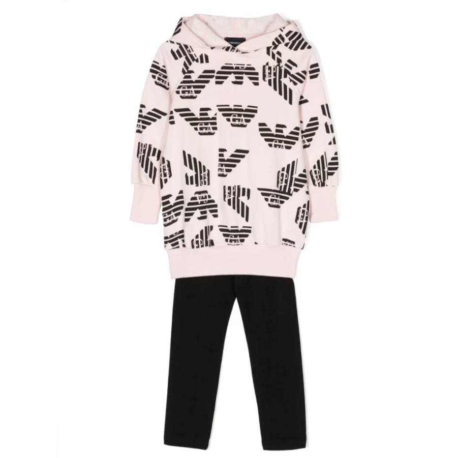 KIDS21 Multi-Colored Monogram Print Cotton Tracksuit for Kids