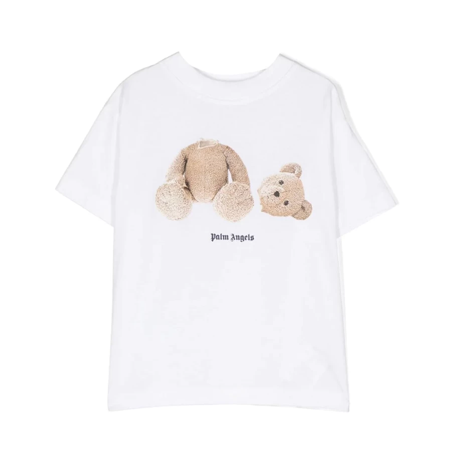 "KIDS21 White Bear Graphic T-Shirt for Kids - Soft Cotton Cute Animal Tee"