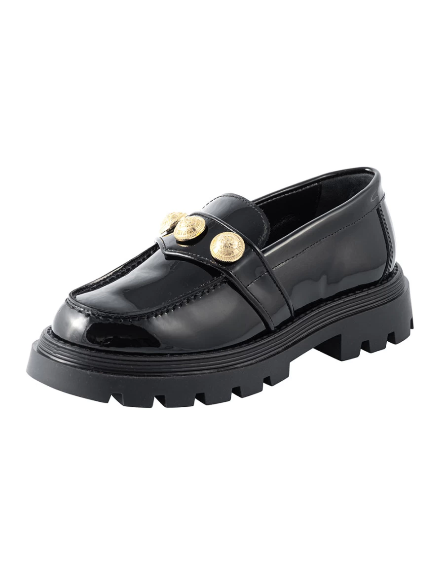 KIDS21 Black Creeper Brogue Shoes for Kids - Stylish & Comfortable