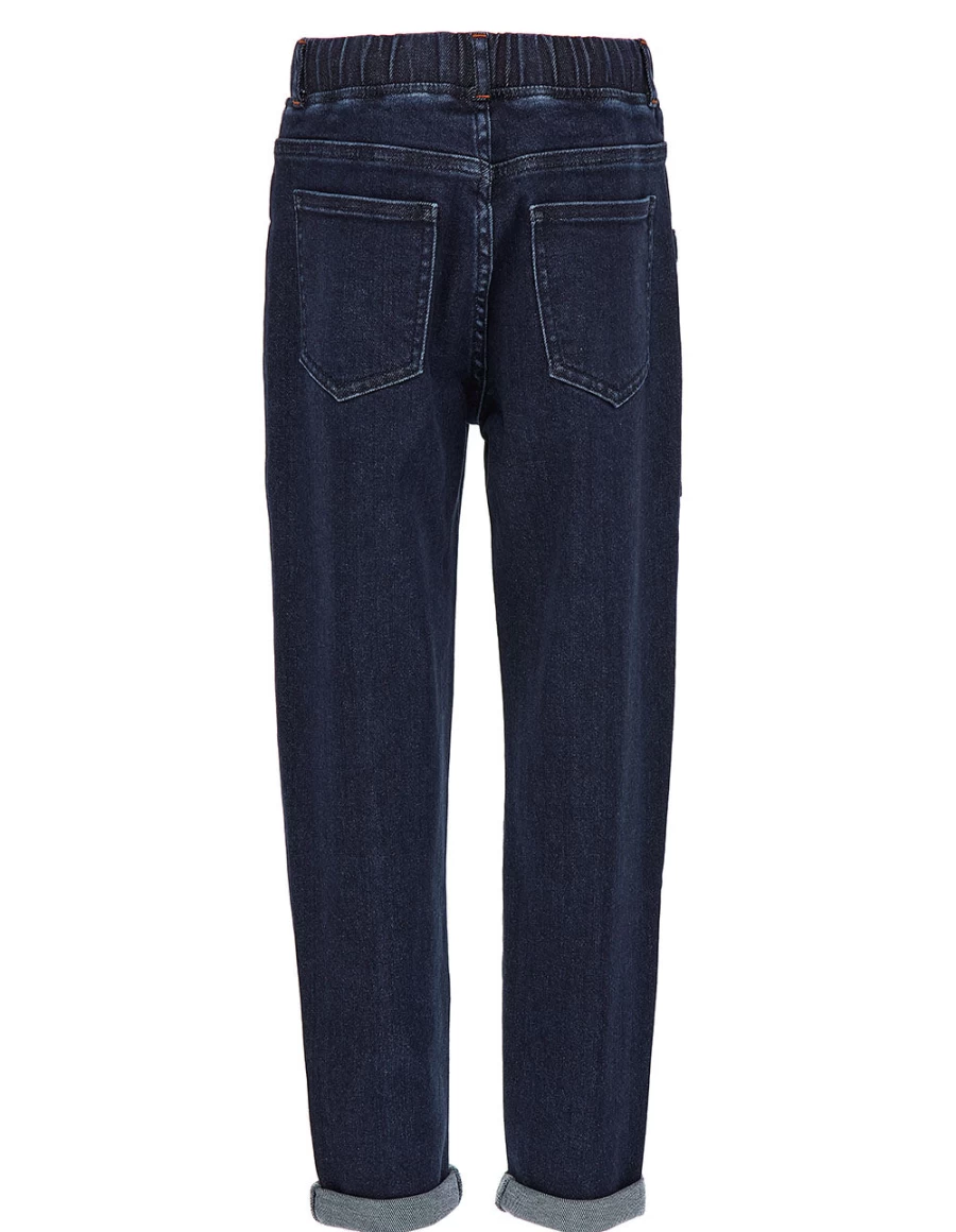 KIDS21 Navy Blue Logo Denim Jeans for Kids - Stylish & Comfortable Fit