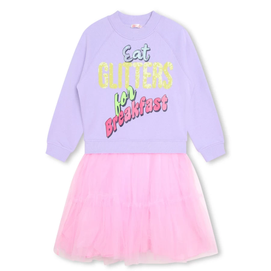 "KIDS21 Glitter Bi-Colour Dress for Kids | Multi-Colored Sparkle Party Outfit"