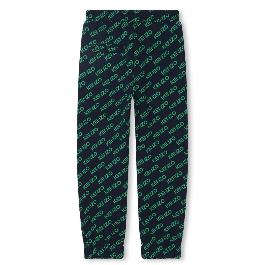 KIDS21 Navy Embroidered Logo Sweatpants for Kids - Comfortable Allover Design