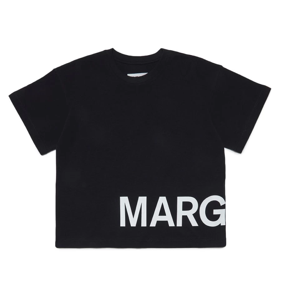 KIDS21 Black Logo T-Shirt for Kids - Stylish Cotton Tee with Branded Design