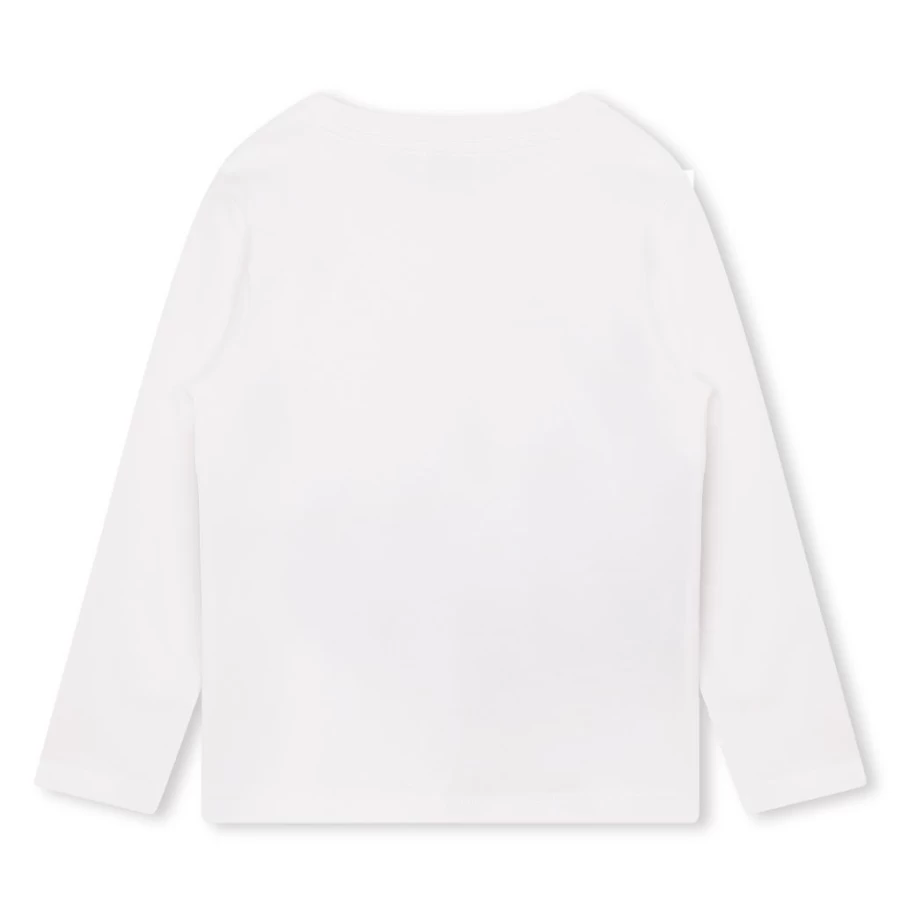 KIDS21 Ivory Floral Logo Long Sleeve T-Shirt for Kids - Comfortable Cotton Top