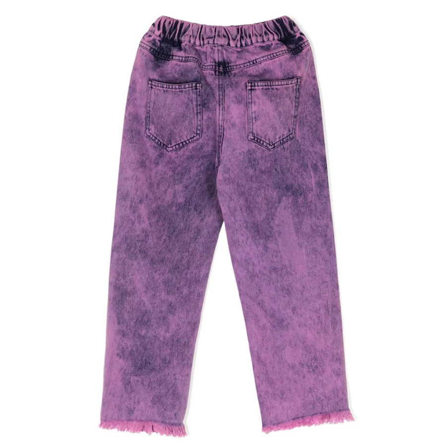 "KIDS21 Pink Dyed Denim Jeans for Kids - Stylish & Comfortable"