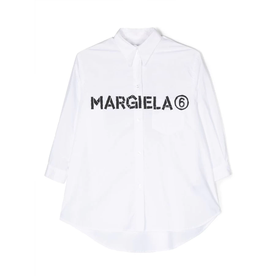 KIDS21 White Logo Maxi Shirt for Kids - Stylish & Comfortable