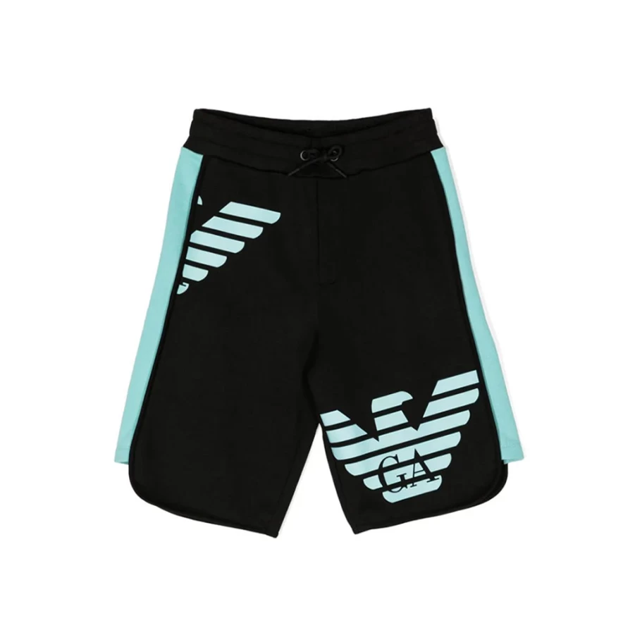 KIDS21 Black Logo Shorts for Kids - Stylish & Comfortable