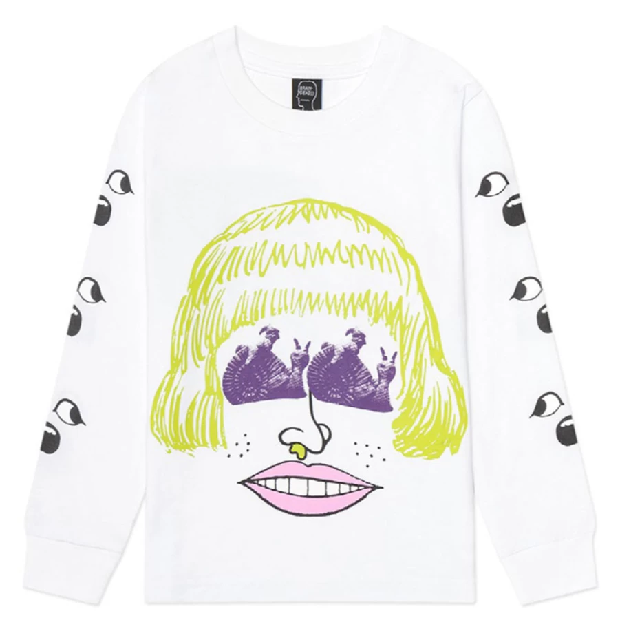 "KIDS21 White Snails & Snot Themed Long Sleeve Shirt for Kids"