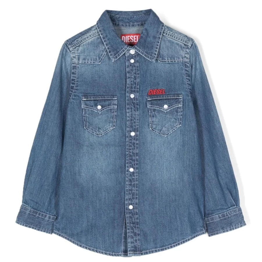 "KIDS21 Blue Denim Shirt for Kids – Stylish and Comfortable Casual Wear"