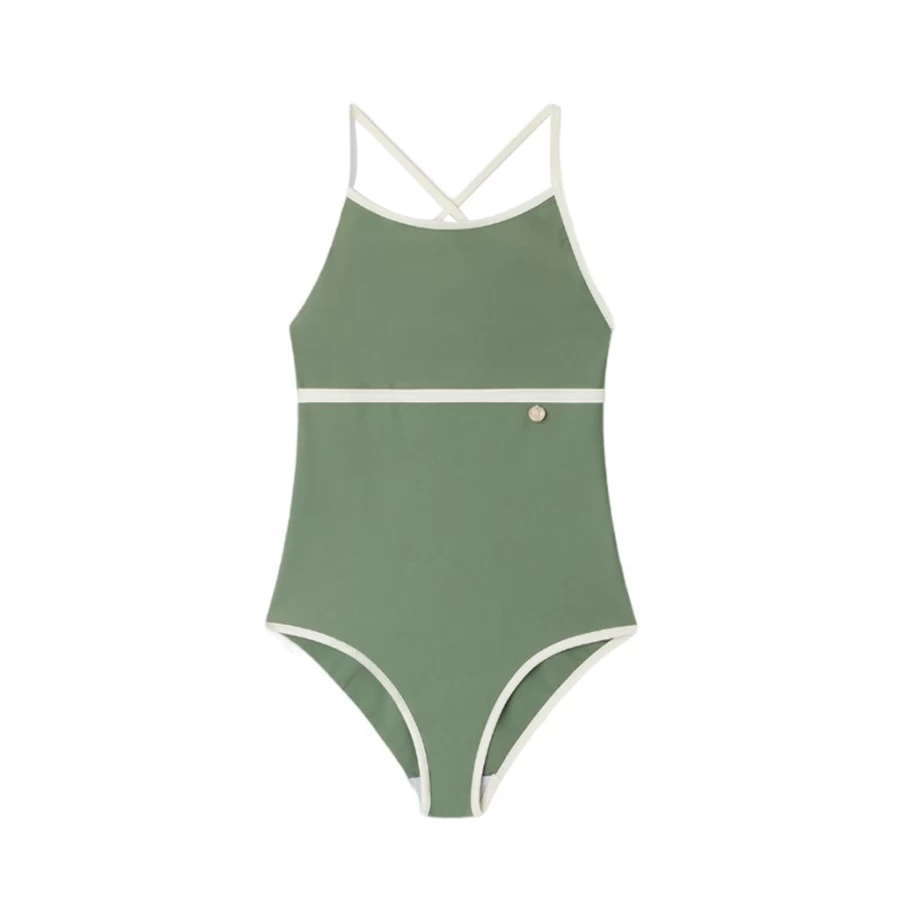 KIDS21 Green One-Piece Swimwear for Kids - Comfortable & Stylish Bathing Suit
