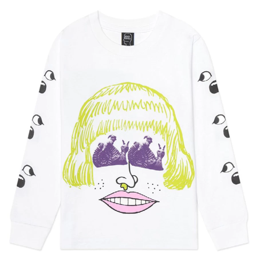 "KIDS21 White Snails & Snot Themed Long Sleeve Shirt for Kids"