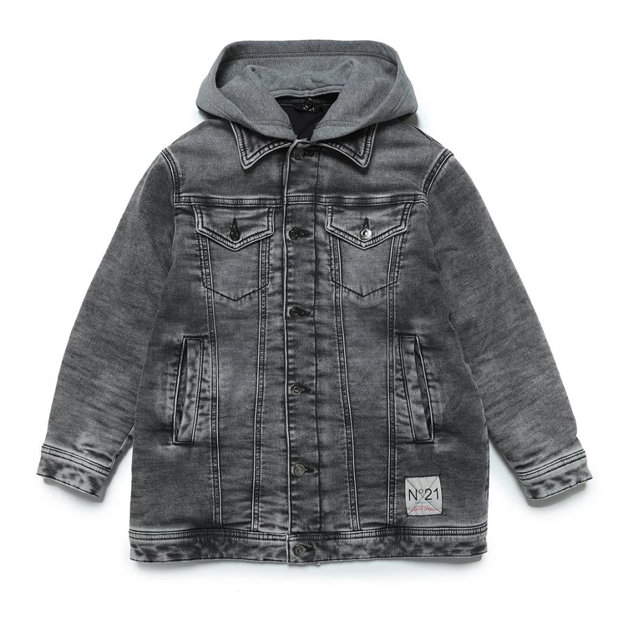 KIDS21 Grey Denim Jacket for Kids - Stylish & Comfortable Outerwear