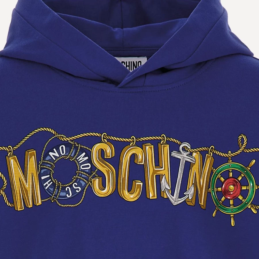 KIDS21 Blue Logo Hooded Sweatshirt for Kids - Comfortable Pullover Fleece Hoodie
