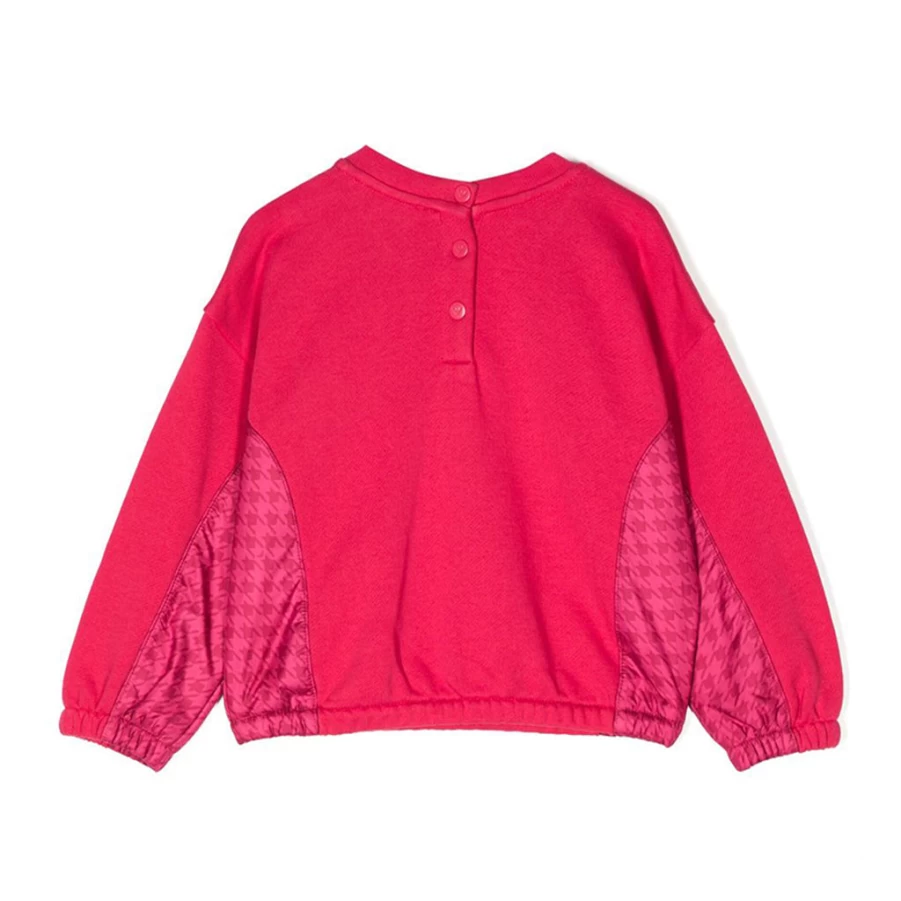 "KIDS21 Red Houndstooth Pattern Sweatshirt for Kids – Stylish & Comfortable"