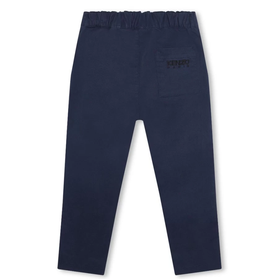 KIDS21 Navy Twill Trousers with Logo Detail for Kids