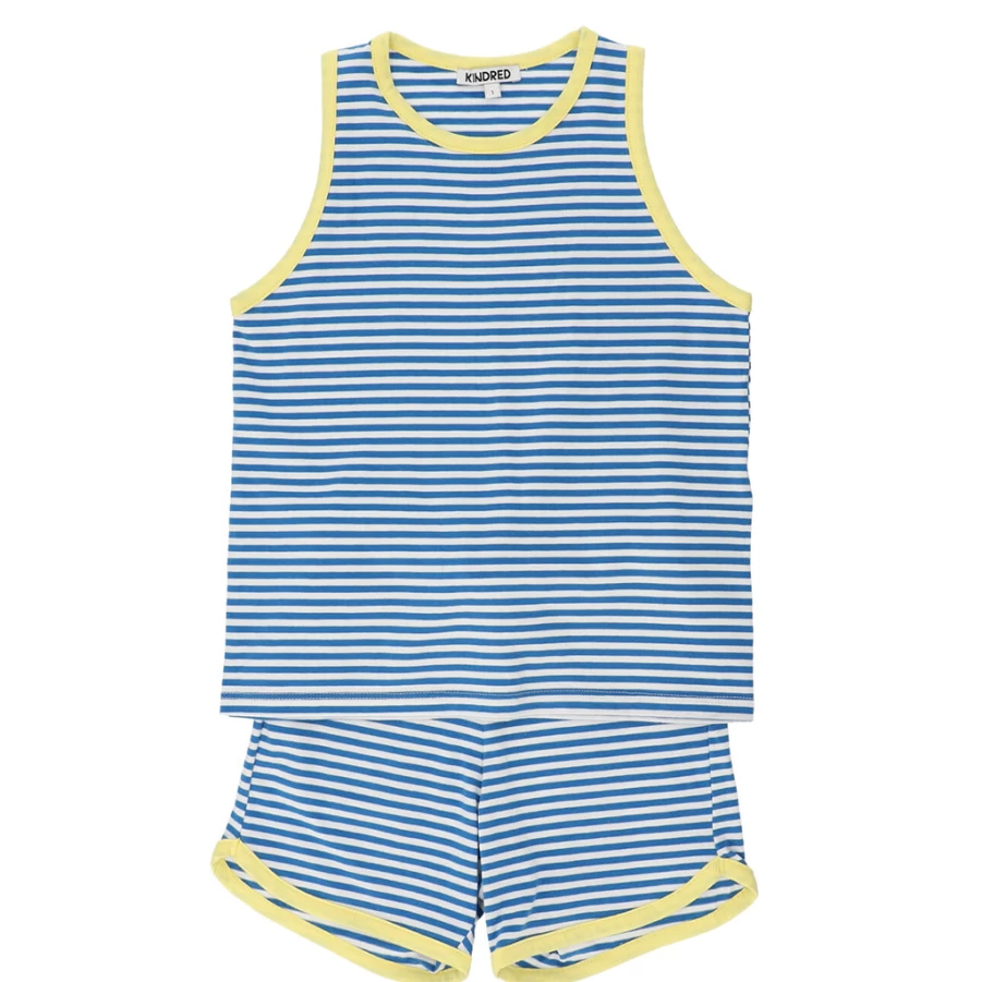"KIDS21 Blue Tank Top and Shorts Set for Kids"