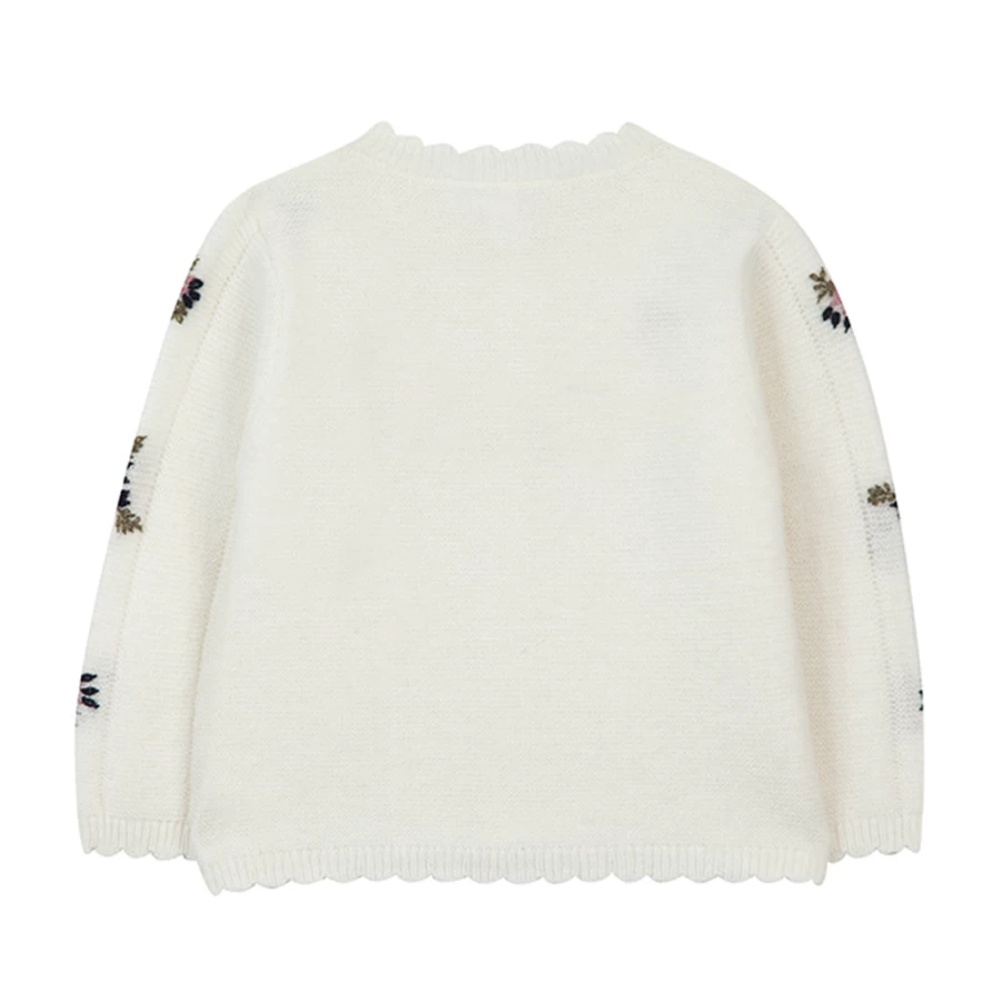"KIDS21 White Wool Cardigan for Kids - Soft & Cozy Winter Sweater"