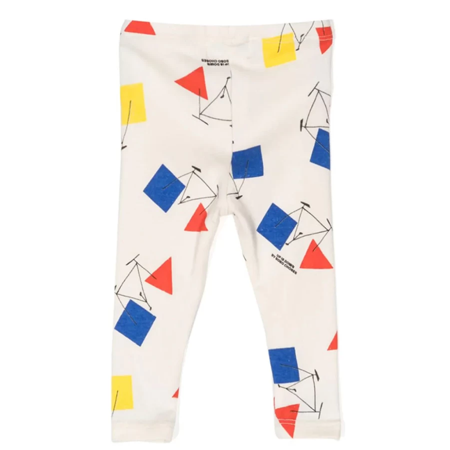 KIDS21 Multi-Colored Crazy Bicy All Over Print Leggings for Kids