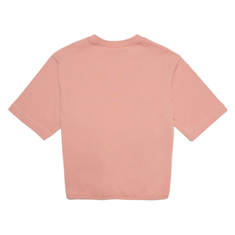 "KIDS21 Pink Crop Logo T-Shirt for Kids - Stylish Casual Top"