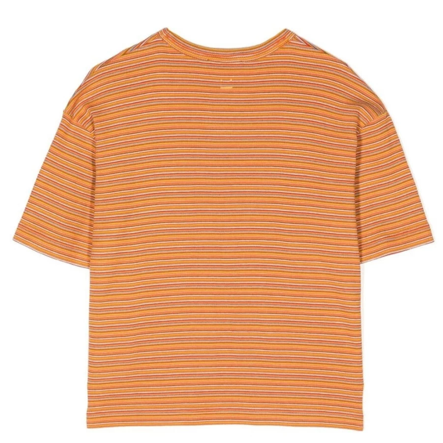 KIDS21 Orange Mini Oxford Fine Stripe T-Shirt for Kids