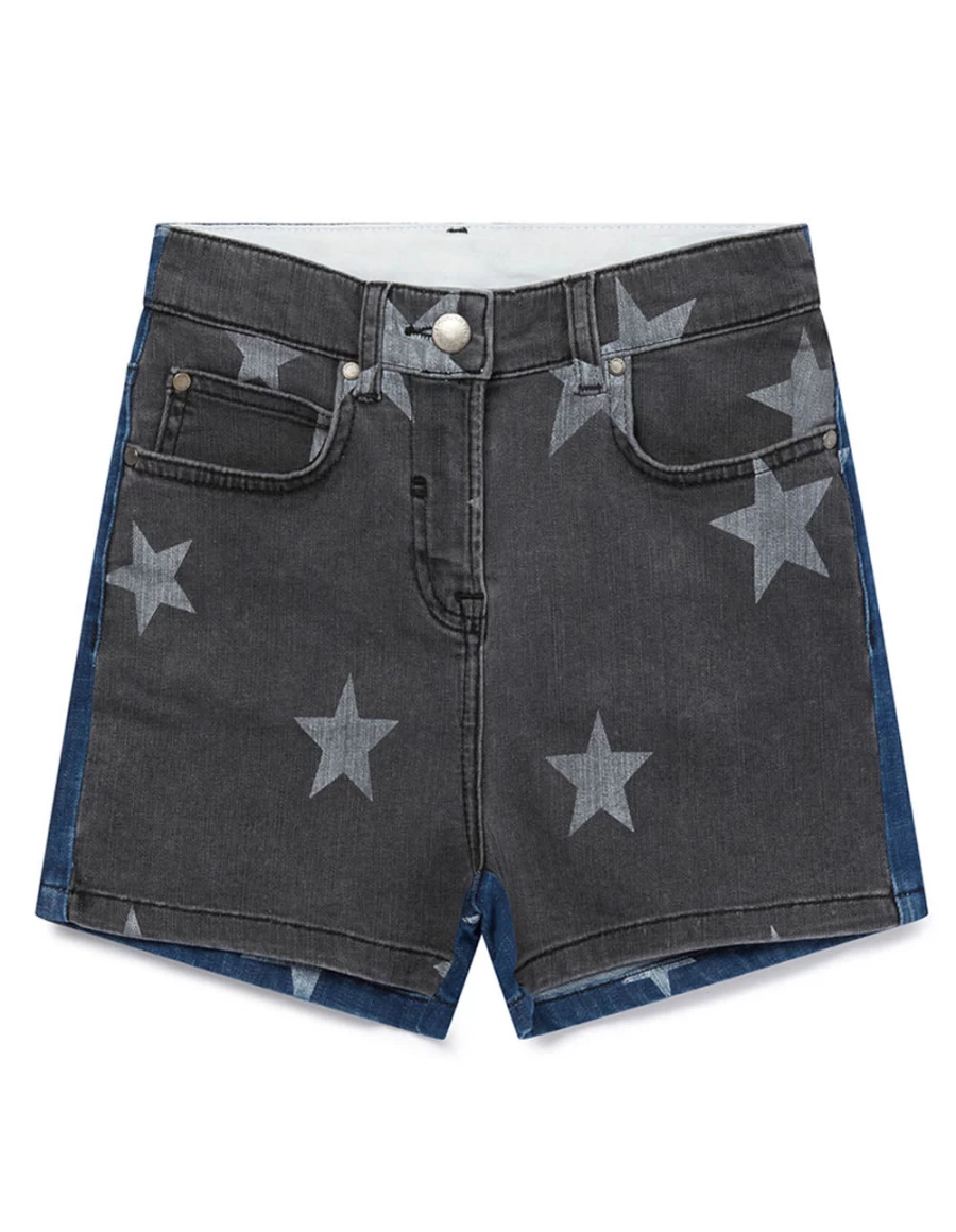 KIDS21 Multi-Colored Bleached Stars Denim Shorts for Kids