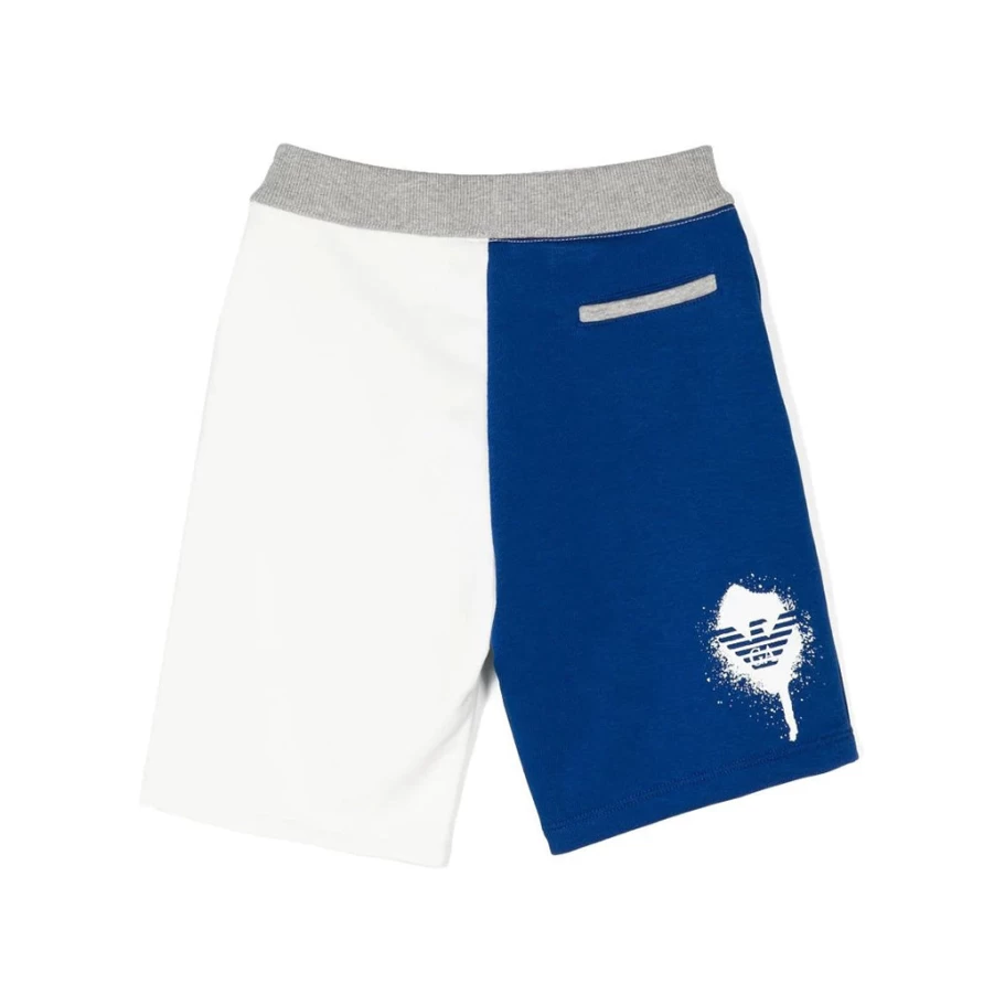 "KIDS21 Blue Colour Block Shorts for Kids - Stylish & Comfortable"