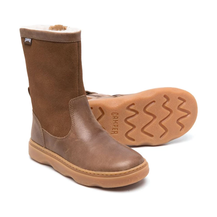KIDS21 Brown Leather Kiddo Boots for Toddlers - Comfortable & Stylish Winter Footwear