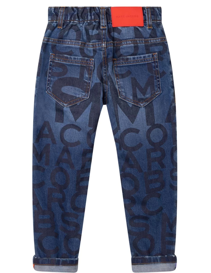 KIDS21 Monogram Jeans for Kids in Classic Indigo Wash - Stylish Denim with Embroidery