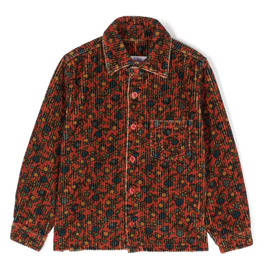 "KIDS21 Multi-Colored Printed Corduroy Shirt for Kids – Stylish & Comfortable"