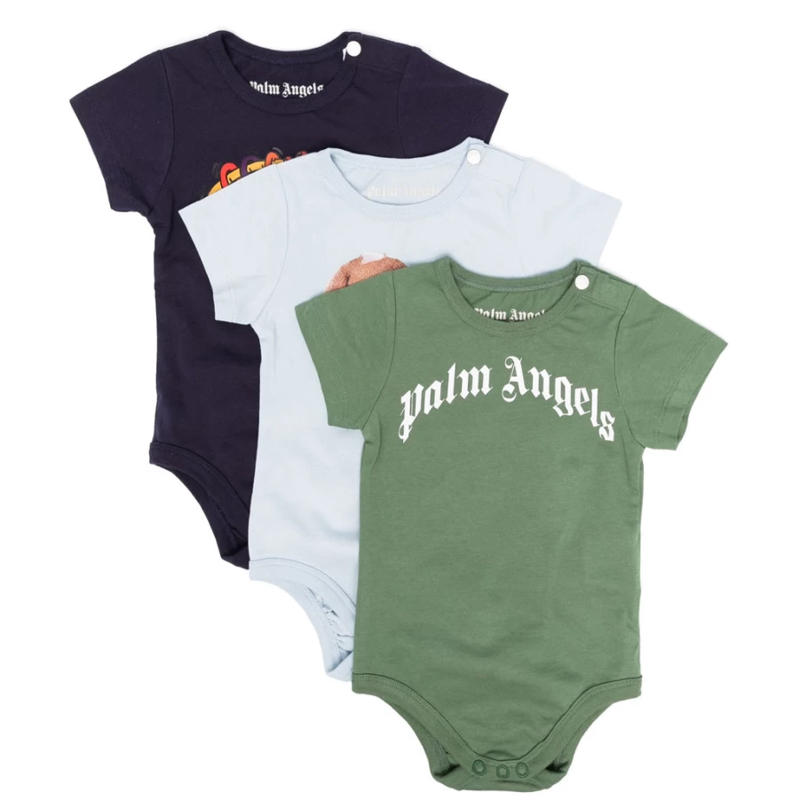 KIDS21 Tri-Pack Multi-Colored Bodysuit Set for Babies - Soft & Comfortable