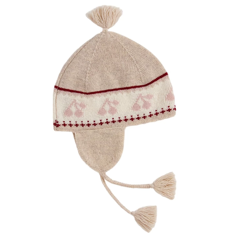KIDS21 Beige Dinna Beanie - Soft Winter Hat for Kids