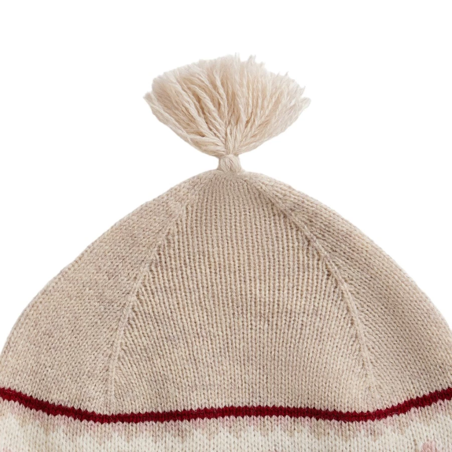KIDS21 Beige Dinna Beanie - Soft Winter Hat for Kids