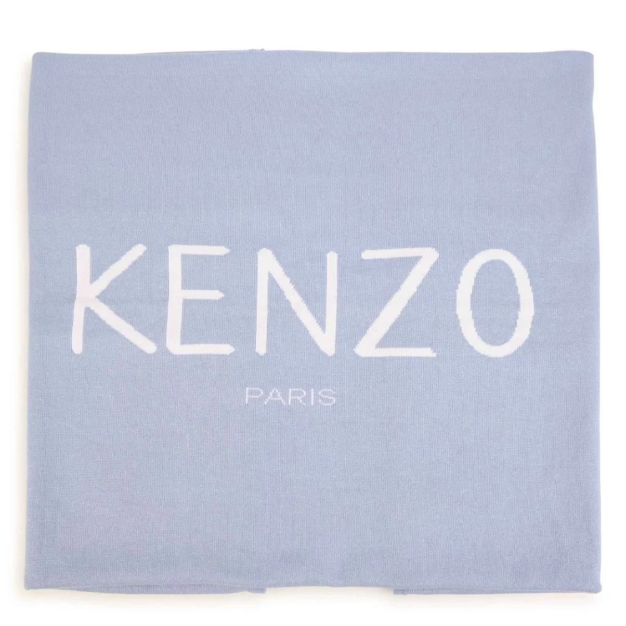 KIDS21 Light Blue Cozy Logo Blanket - Soft Personalized Throw for Kids & Adults