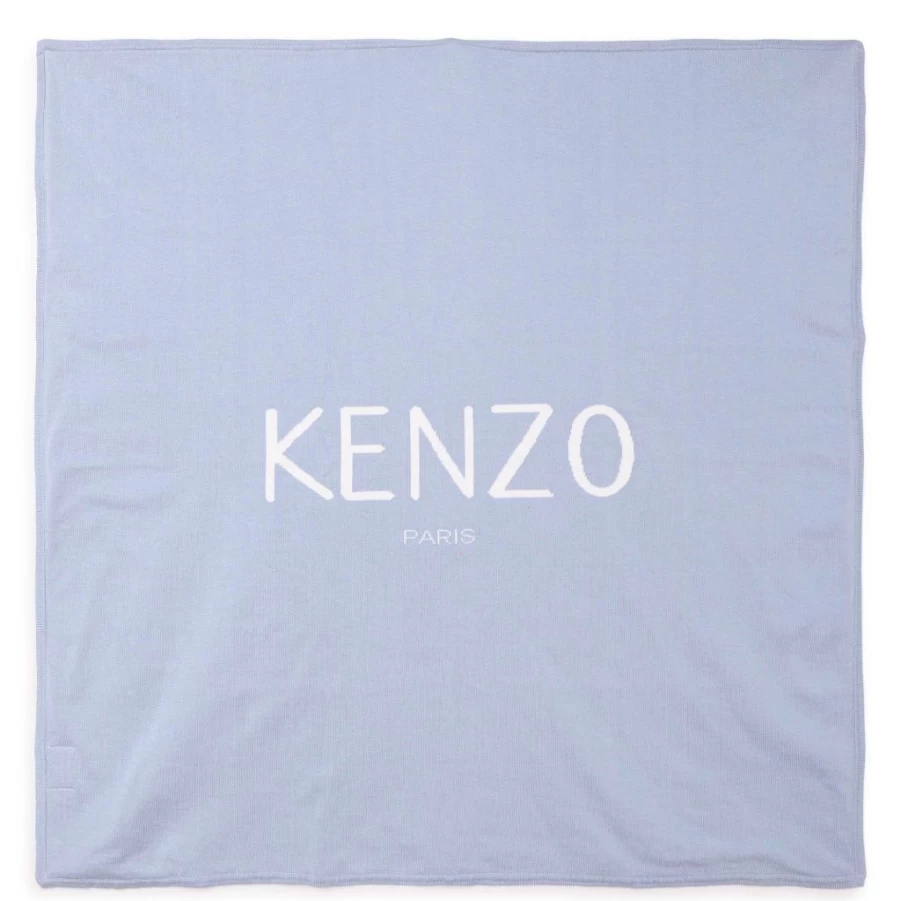 KIDS21 Light Blue Cozy Logo Blanket - Soft Personalized Throw for Kids & Adults