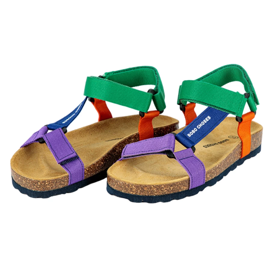 "KIDS21 Multi-Colored Color Block Straps Sandals for Kids"