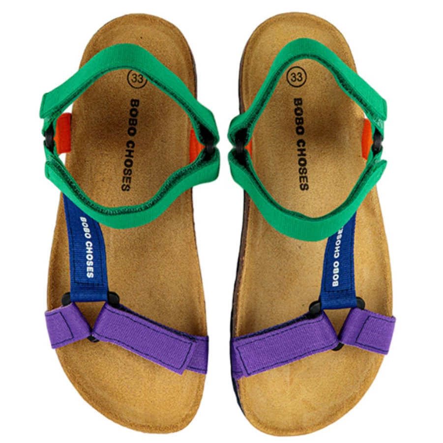 "KIDS21 Multi-Colored Color Block Straps Sandals for Kids"