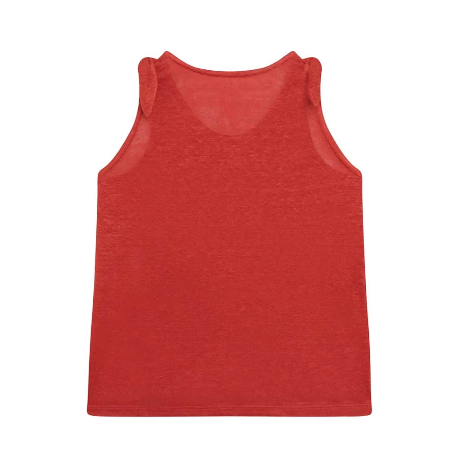 "KIDS21 Orange Linen Jersey Tank Top for Kids - Soft & Breathable Summer Top"