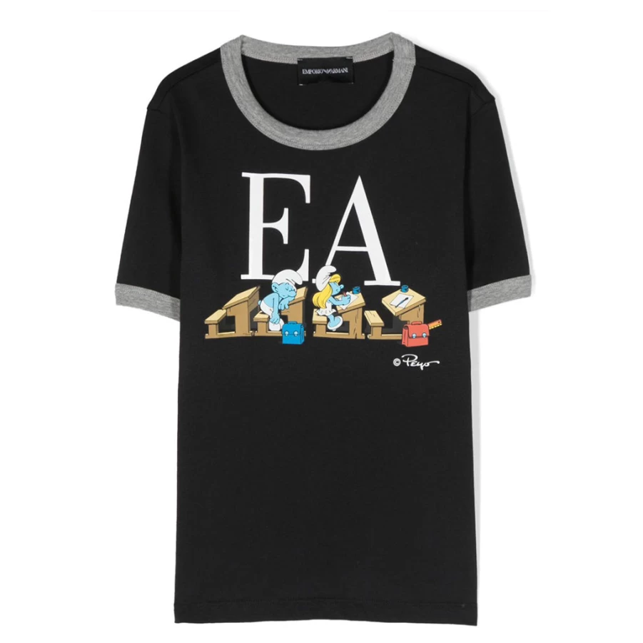 KIDS21 Navy Blue Smurfs Graphic T-Shirt for Kids - Official Licensed Merchandise