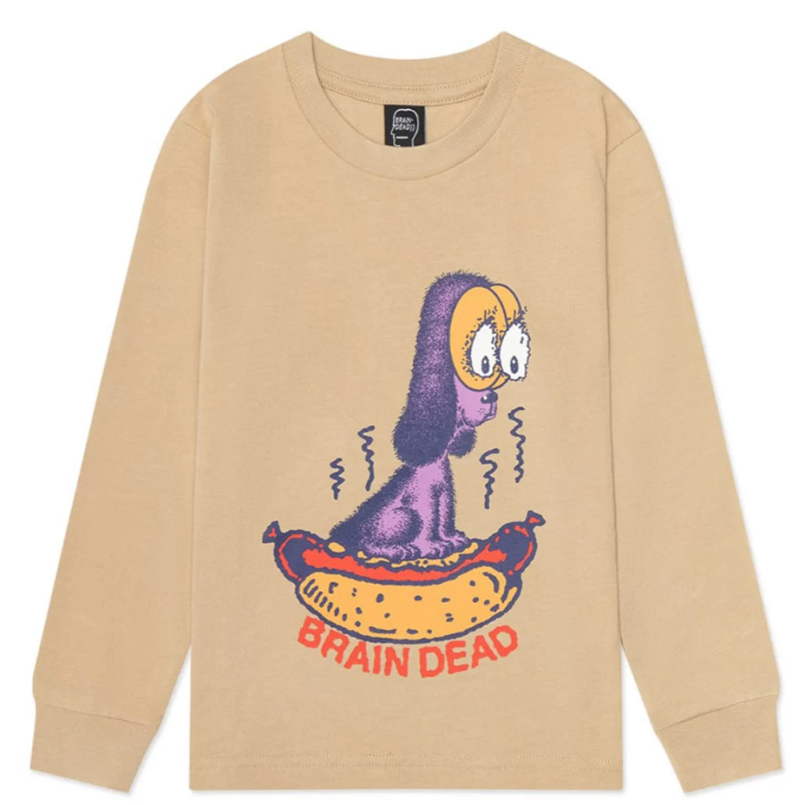 KIDS21 Natural Color Hot Dog Print Long Sleeve Shirt for Kids