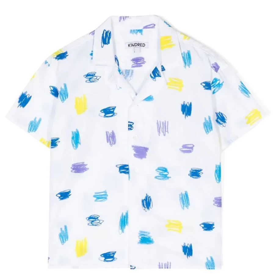 KIDS21 Multi-Colored Scribble Print Short Sleeve Shirt for Kids