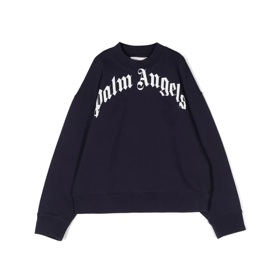KIDS21 Navy Curve Logo Sweatshirt for Kids - Comfortable Cotton Pullover