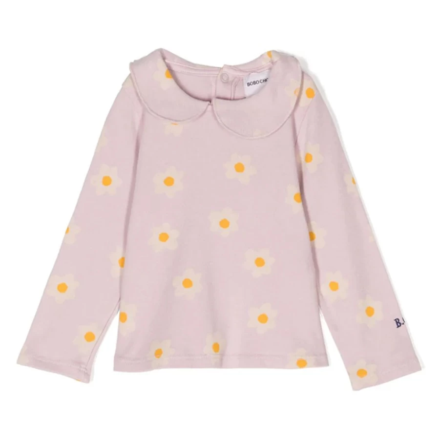 "KIDS21 Little Flower Blouse for Girls - Soft Lilac Floral Top"