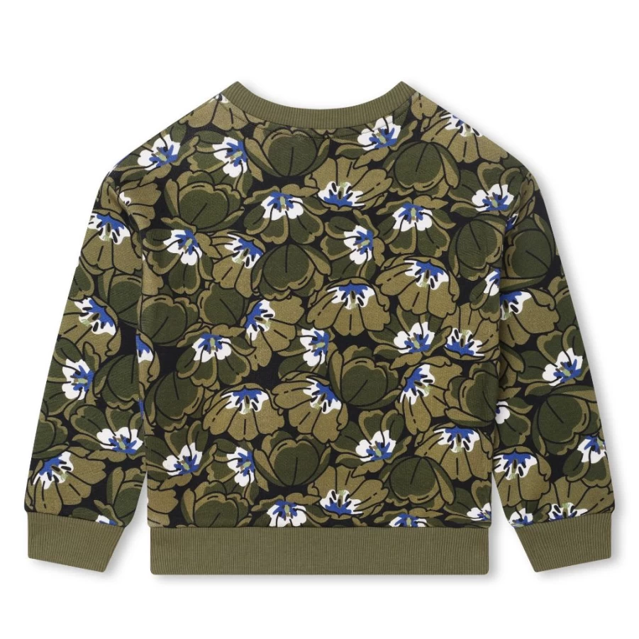 KIDS21 Khaki Ikebana Floral Print Sweatshirt for Kids - Stylish & Comfortable