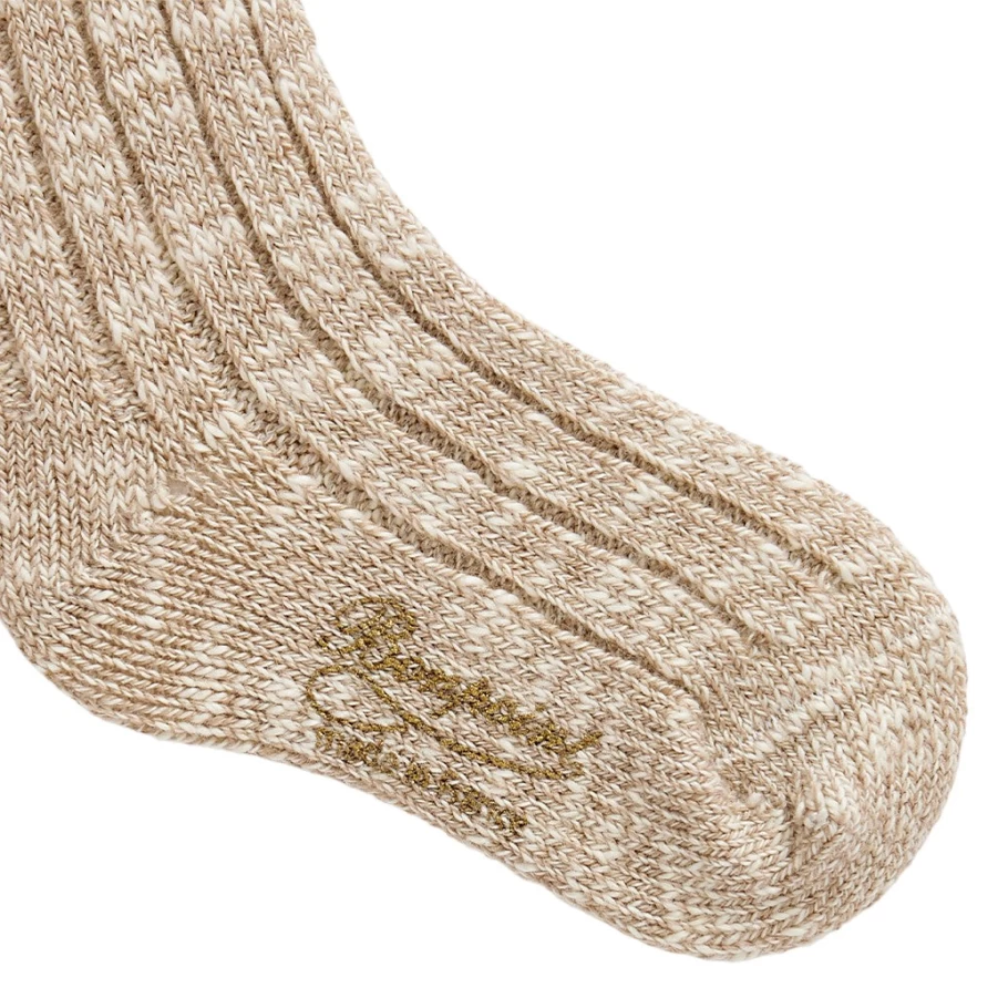 KIDS21 Bethine Socks for Kids - Soft Comfortable Beige Ankle Socks for Boys and Girls
