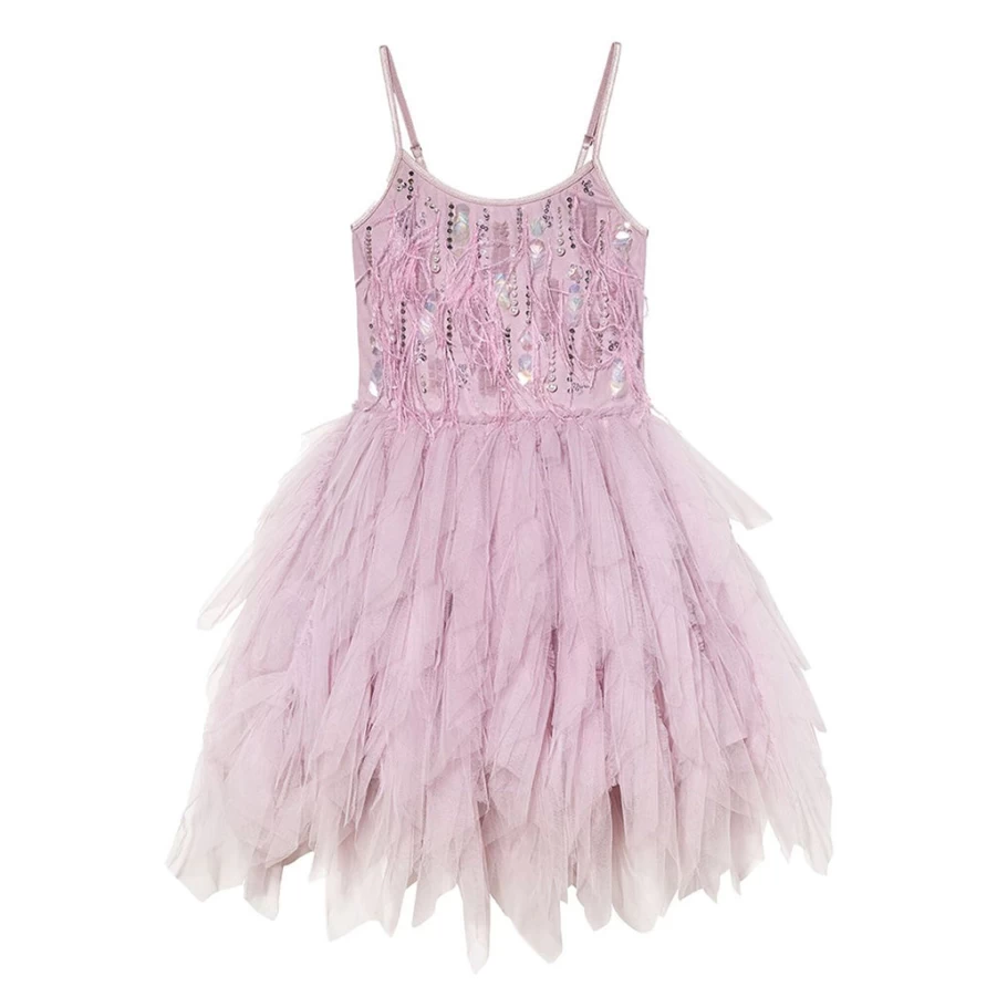 KIDS21 Purple Plume Tutu Dress for Girls - Elegant Ballet Skirt Party Wear