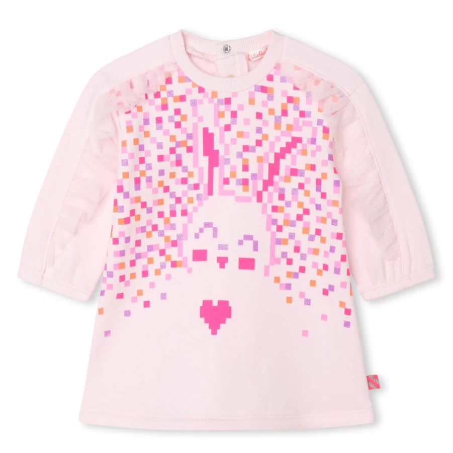 "KIDS21 Pink Bunny Dress for Girls - Adorable Kids Animal Print Outfit"