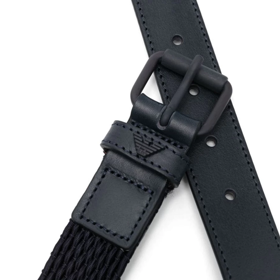 KIDS21 Navy Twisted Buckle Belt for Kids - Adjustable Strap with Metal Buckle